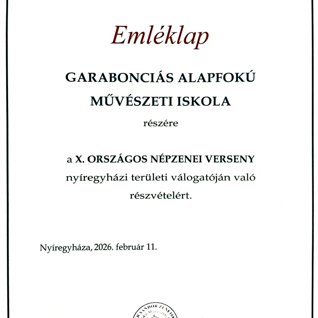 2026.02.11 X.Országos Népzenei Verseny nyíregyházi területi válogató
